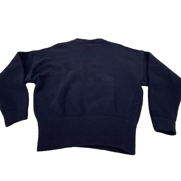 Structure Women's Lambswool Crewneck Sweater; Navy Blue; Size Med. - Picture 2 of 7